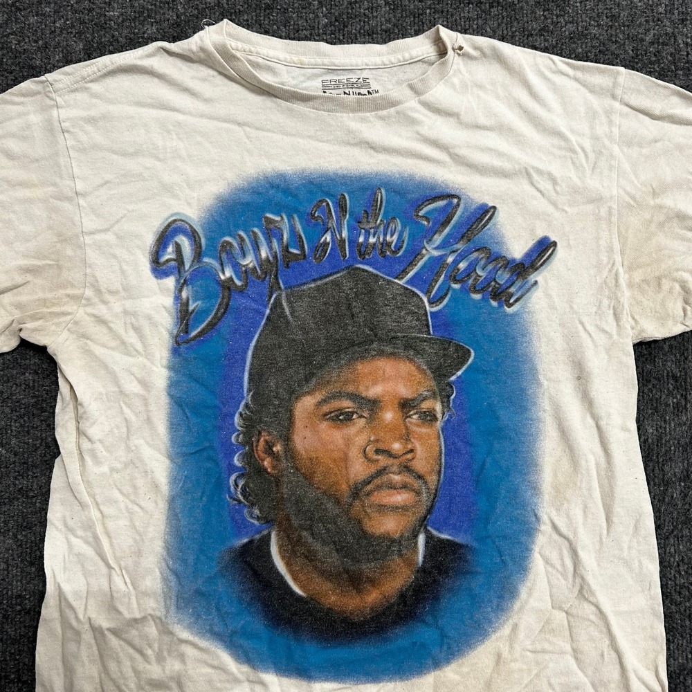 Freeze Boyz N The Hood Shirt Mens Size M White Graphic Ice Cube Movie Tee Fair